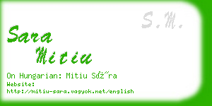 sara mitiu business card